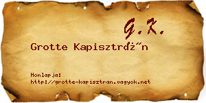 Grotte Kapisztrán névjegykártya